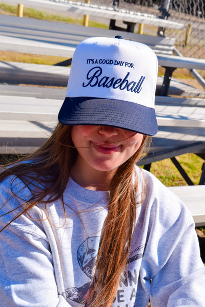 IT'S A GOOD DAY FOR BASEBALL EMBROIDERED TRUCKER