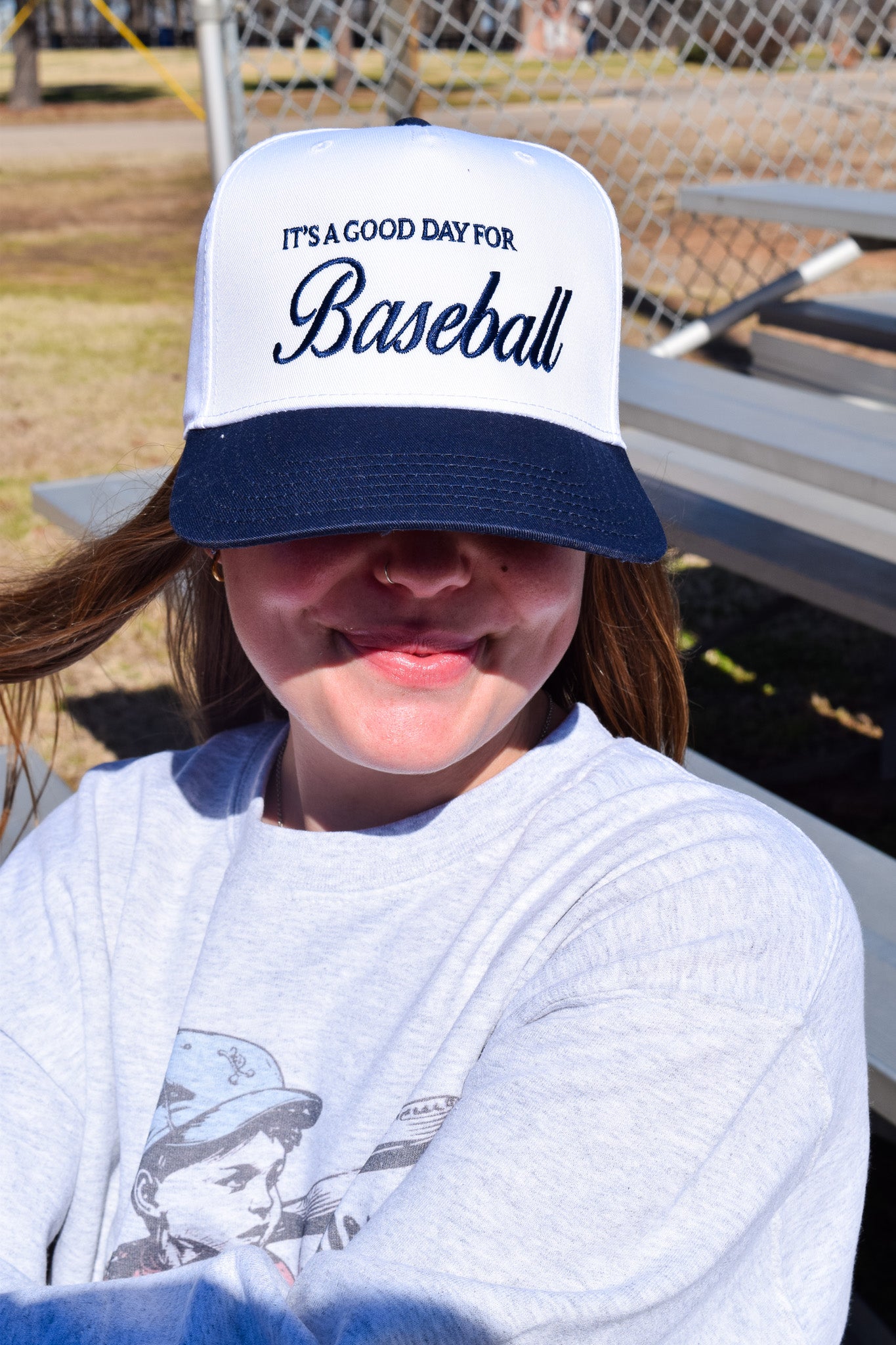 IT'S A GOOD DAY FOR BASEBALL EMBROIDERED TRUCKER